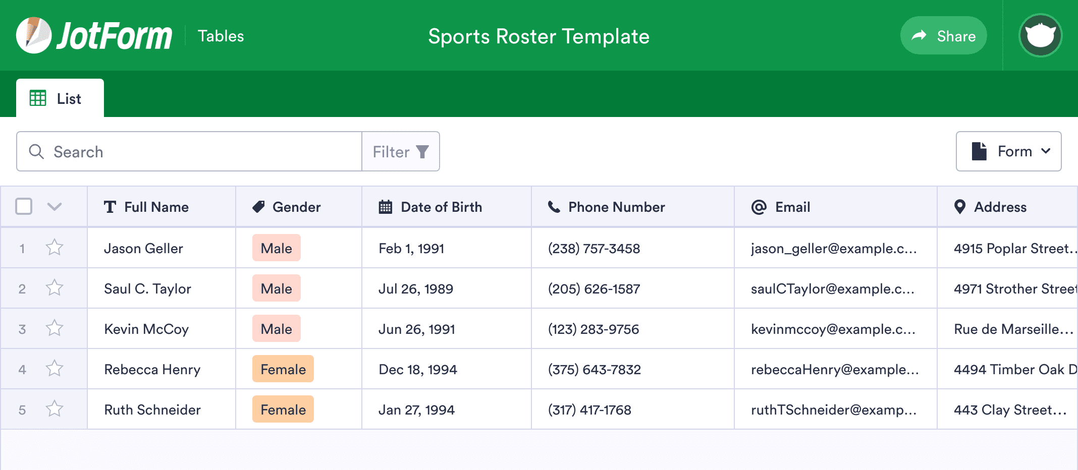 sports-roster-template-jotform-tables
