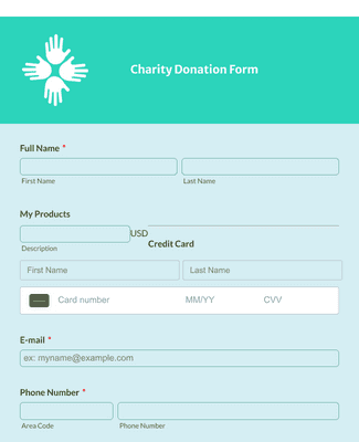 Form Templates: Square Charity Donation Form