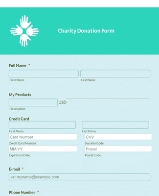Square Charity Donation Form