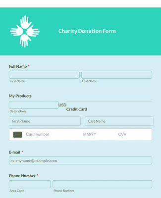 Square Charity Donation Form Template | Jotform
