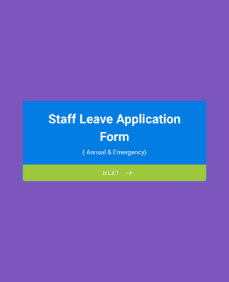 Form Templates: Staff Leave Application Form