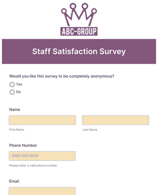 Staff Satisfaction Survey