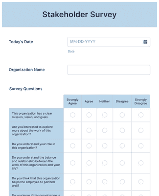 Stakeholder Survey Form Template Jotform