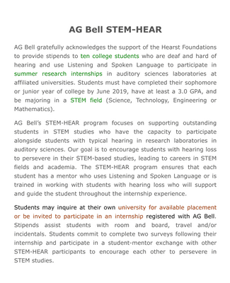 STEM-HEAR Application