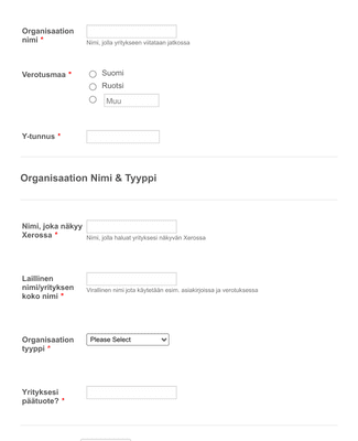 Form Templates: Step By Step Yritysinfo Lomake