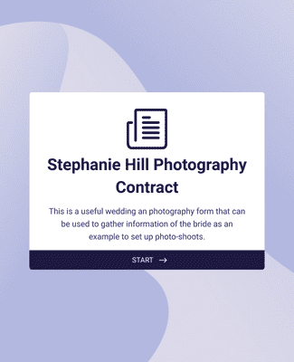 Standard Wedding Photography Contract Form
