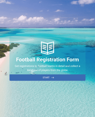 Form Templates: استمارة تسجيل بفريق كرة قدم