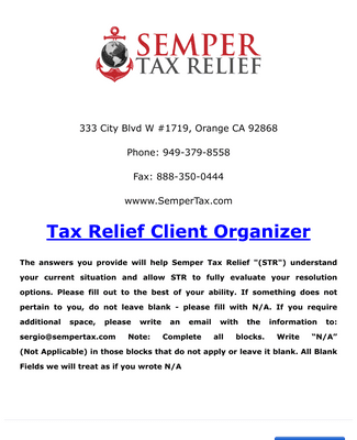Semper Tax Relief - Orange, CA