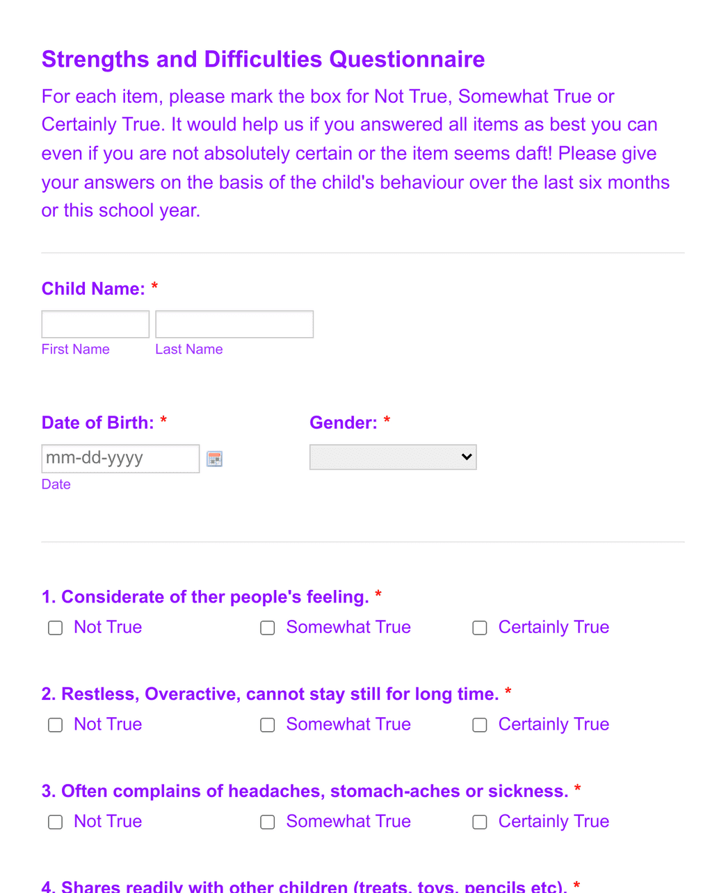 Strengths And Difficulties Questionnaire Form Template Jotform   Strengths And Difficulties Questionnaire 11bbf6de7853d257d8140b690bf85f5d Classic Original 