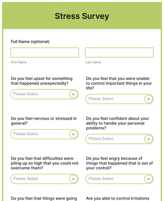 Stress Survey Form Template | JotForm