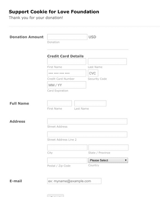 Form Templates: Stripe Donation Form