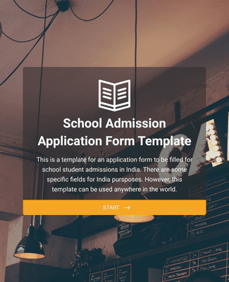 Form Templates: Student Application Form
