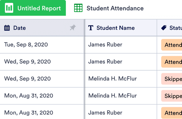 Student Attendance Sheet