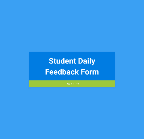 Form Templates: Student Daily Feedback Form