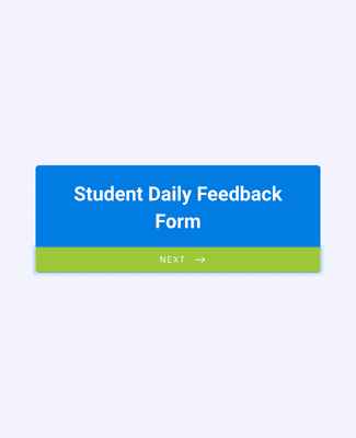Student Daily Feedback Form