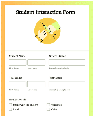 Student Interaction Form