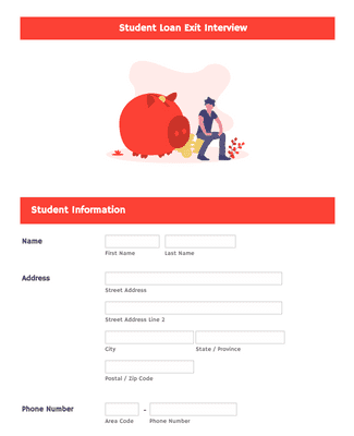 Form Templates: Student Loan Exit Interview
