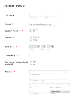 Student Mobility Outgoing Application Form Template | Jotform