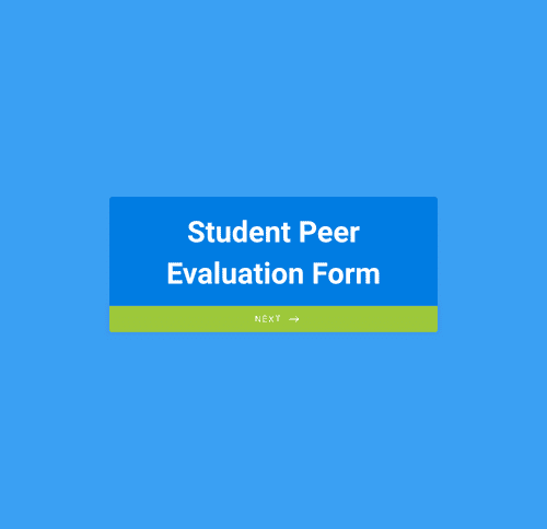 Form Templates: Student Peer Evaluation Form