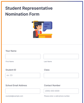 Student Representative Nomination Form