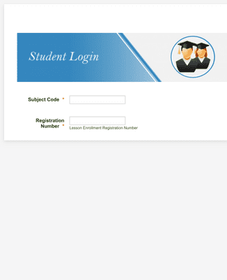 Form Templates: Students Login 011
