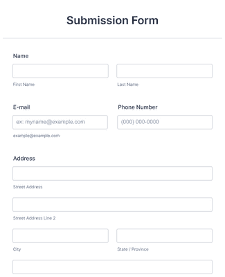 Form Templates: Submission Form