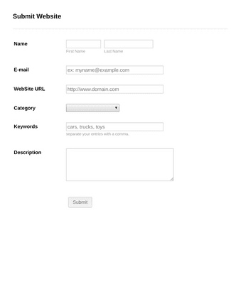 Form Templates: Submit Website Form