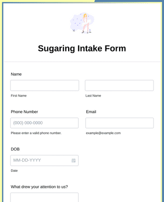 Sugaring Intake Form