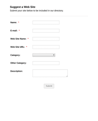 Form Templates: Suggest Website