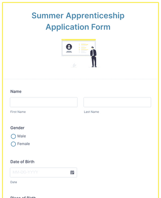 Form Templates: Summer Apprenticeship Application Form