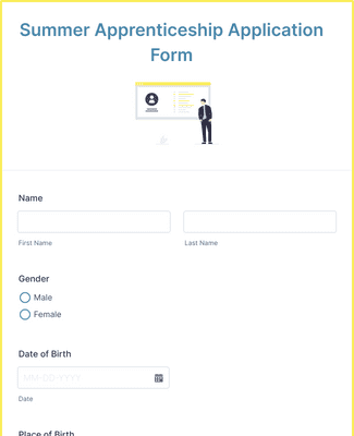 Summer Work Program Application Form Template | Jotform