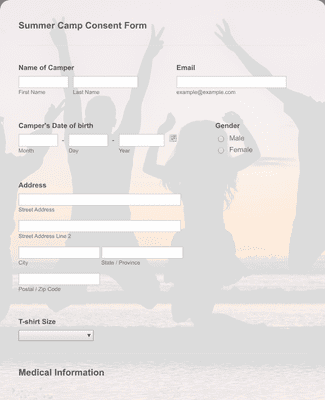 Summer Camp Waiver Form Template Jotform Summer Camp Waiver Form Template Jotform