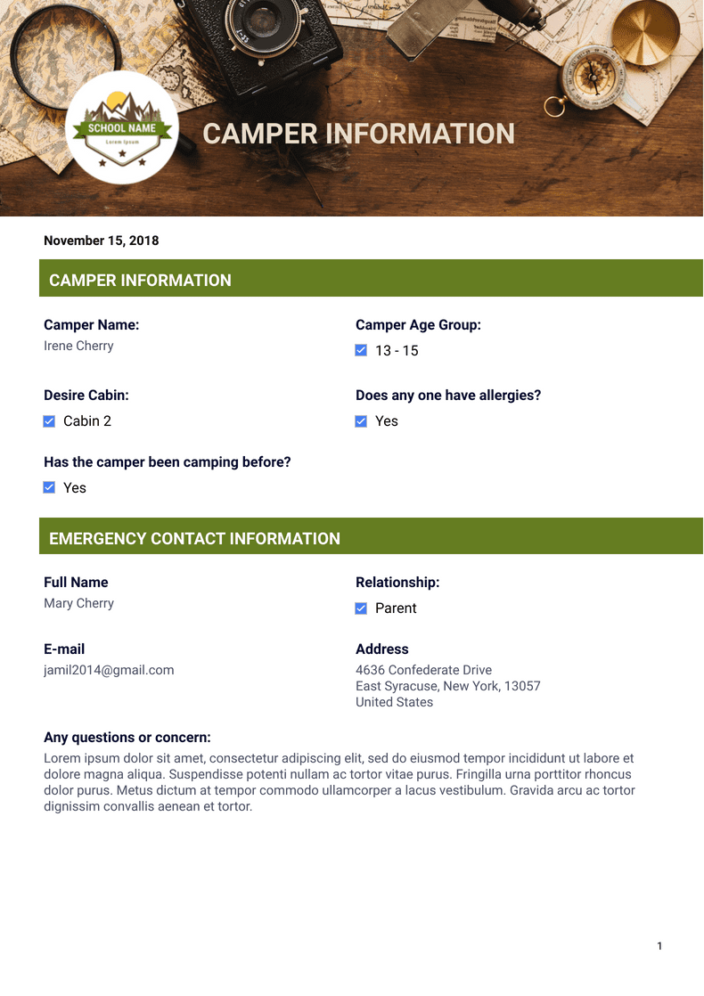 Summer Camp Transportation Template PDF Templates Jotform Summer Camp Transportation Template PDF Templates Jotform