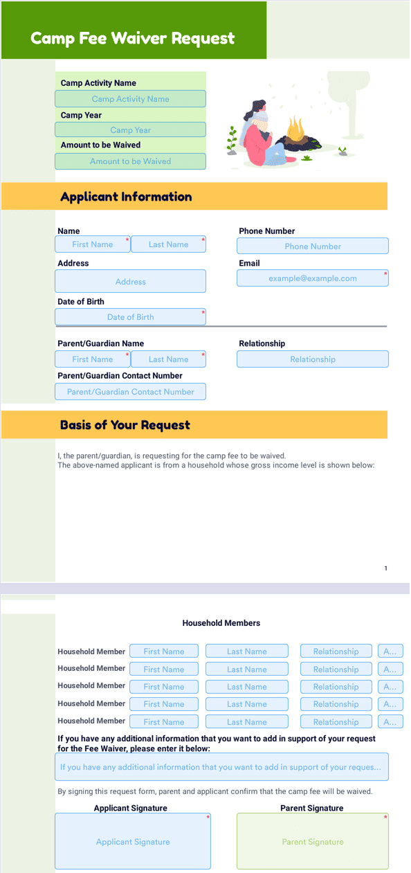 Summer Camp Invoice Template PDF Templates Jotform Summer Camp Invoice Template PDF Templates Jotform