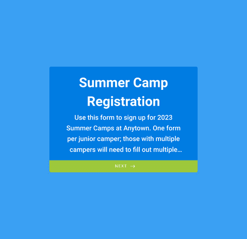 Form Templates: Summer Camp Registration Form