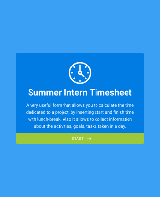 Summer Intern Timesheet