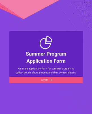 Form Templates: Summer Youth Program Application	
