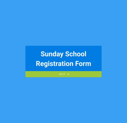 Form Templates: Sunday School Registration Form
