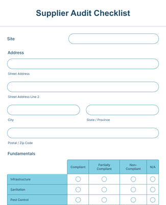 10 items to include in your Supplier Audit Checklist