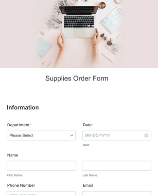 Programming Equipment Order Form Template | Jotform