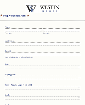 Supply Request Form