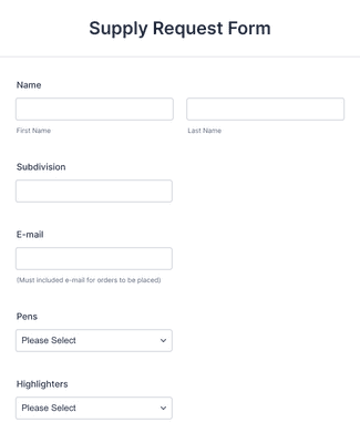 Office Supply Order Form Template Jotform