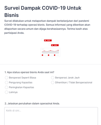 Survei Dampak COVID-19 Untuk Bisnis Template Formulir | Jotform