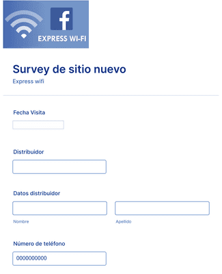Form Templates: Survey de sitio nuevo