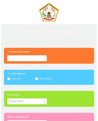 Form Templates: Survey Literasi Digital 