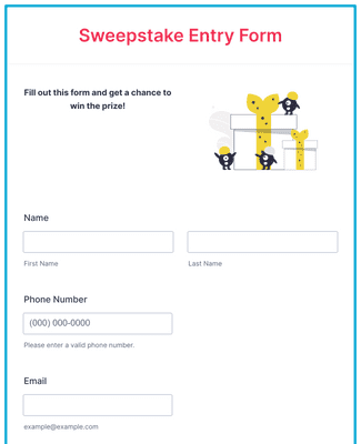 Form Templates: Sweepstake Entry Form 