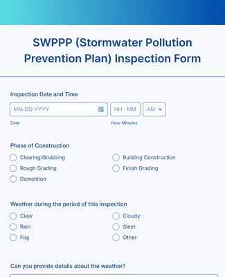 SWPPP Inspection Form Template Jotform