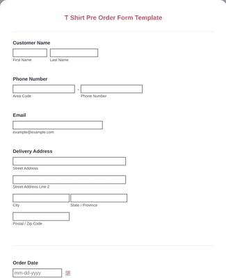 Produce Pre-Order Form Template | Jotform