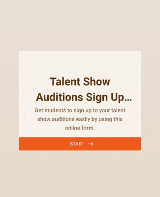 Form Templates: Talent Show Auditions Sign Up Form