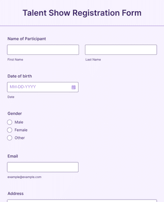 Beauty Pageant Registration Form Template | Jotform